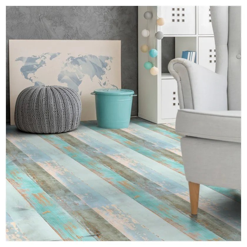 Стикер за под Ambiance Floor Sticker Parquet Floor Côte d'Opale, 90 x 60 cm