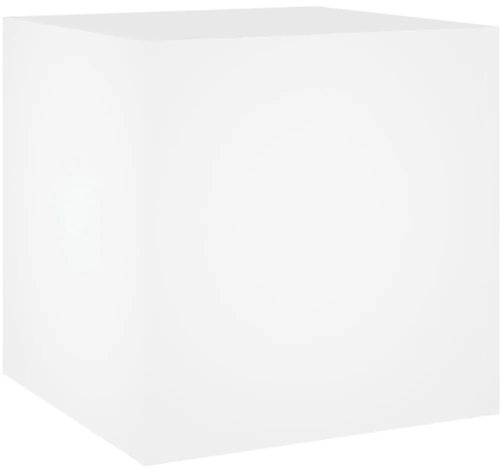 808792 vidaXL Плантерна кутия, бяла, 40x40x40 см, инженерно дърво