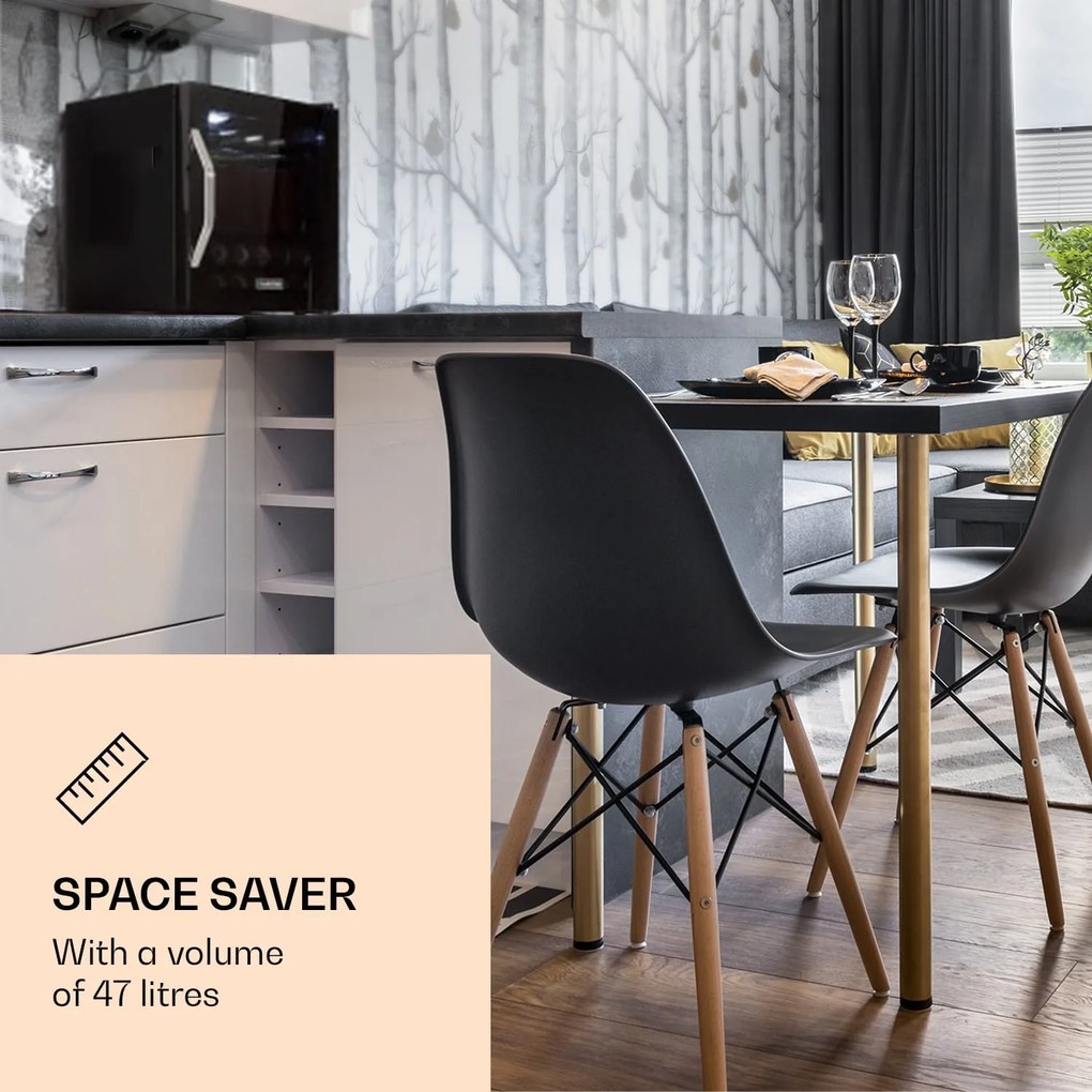 Klarstein Beersafe L Onyx, охладител за напитки, E, LED, метални решетки, стъклена врата, черен