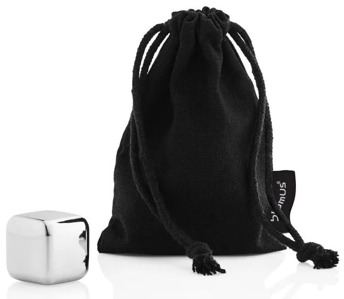 Комплект от 4 охлаждащи кубчета от неръждаема стомана в чанта Lounge - Blomus