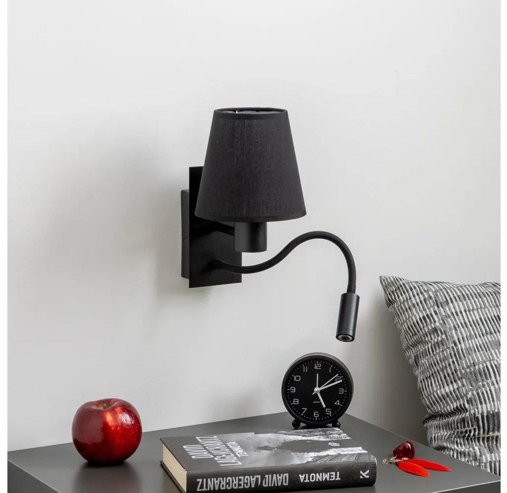 Brilagi - LED Аплик NUBILA 1xE27/25W/230V + LED/3W черен
