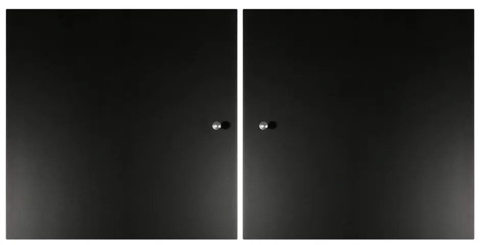 Черна врата за модулна система от рафтове 2 бр. 32x33 cm Mistral Kubus - Hammel Furniture