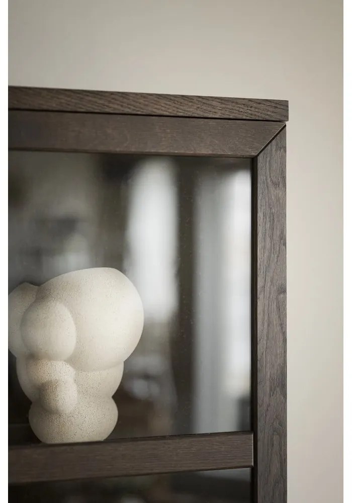 Кафява витрина от масивен дъб 95x195 cm Everett – Rowico