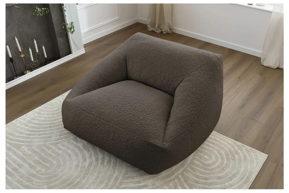 Тъмнокафяв пуф Lilibet – Bobochic Paris