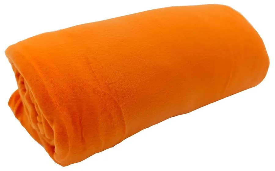 Оранжево одеяло от флийс 150x200 cm Plain – JAHU collections
