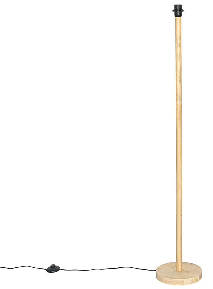 Рустикална подова лампа дърво без абажур - Mels
