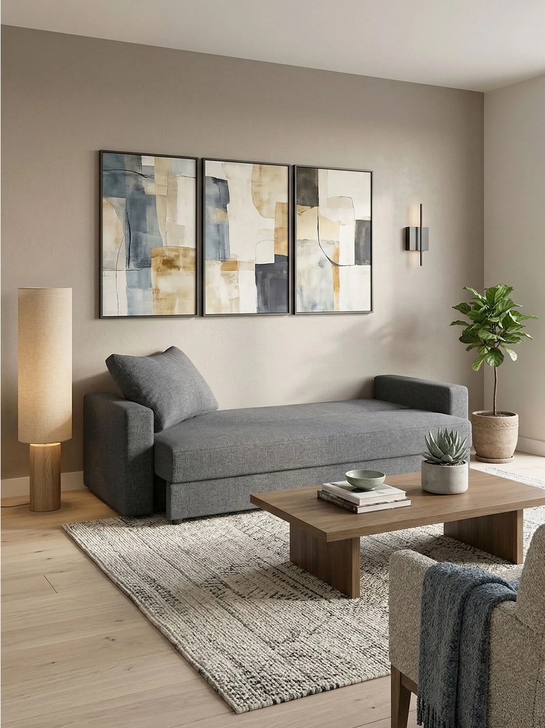 Диван Kleio двуместен-150φ 80β εκ.-Γκρι