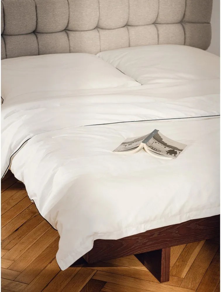 Двойно легло 180x200 cm от МДФ от декор от дъб без табла с включена подматрачна рамка в естествен цвят Kito – noo.ma