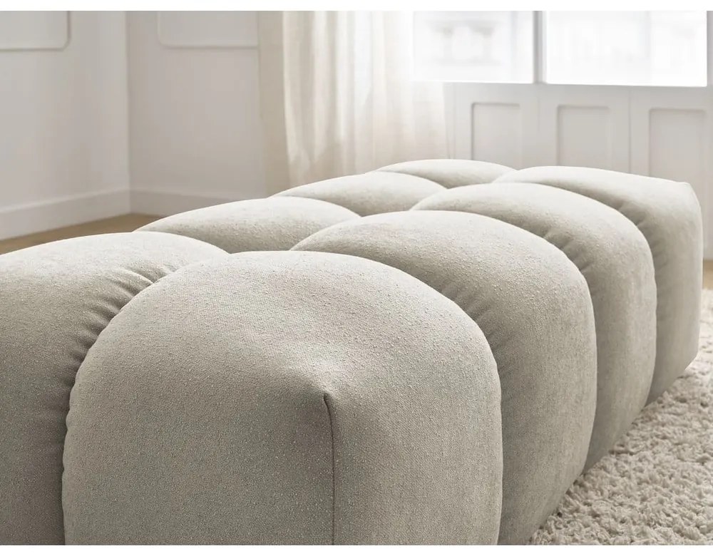 Бежова табуретка от прежда с примки от букле Everest – Bobochic Paris