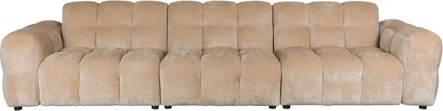 Бежов кадифен модулен диван 364 cm Hackman – Dutchbone