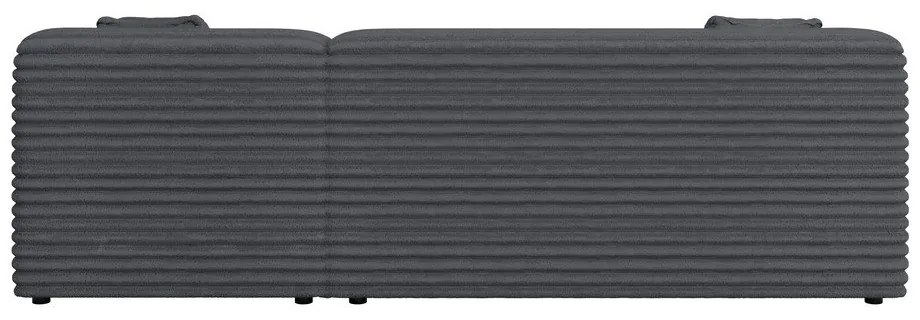 Тъмносив ъглов диван от рипсено кадифе (десен ъгъл) Martin – Ropez