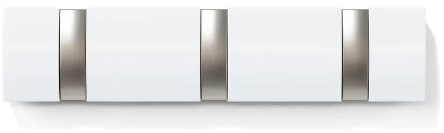 Бяла стенна закачалка от тополово дърво Flip - Umbra