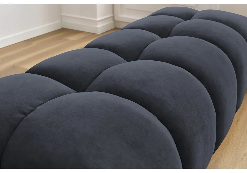 Тъмносиня табуретка за крака Mont-Blanc - Bobochic Paris