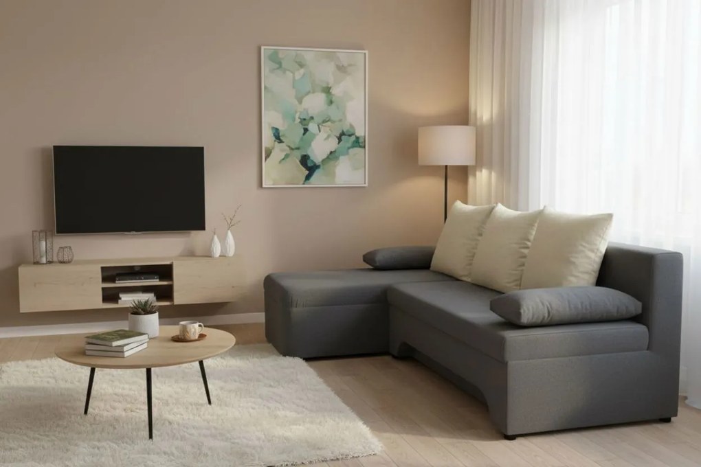 Ъгъл диван Lamor-Gray - White