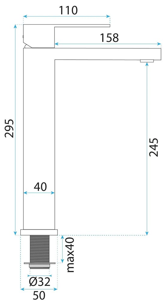 Смесител за баня Rea Arlo Brush Gold