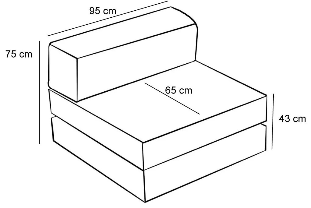 Едноместен диван Comfort, цвят Сив