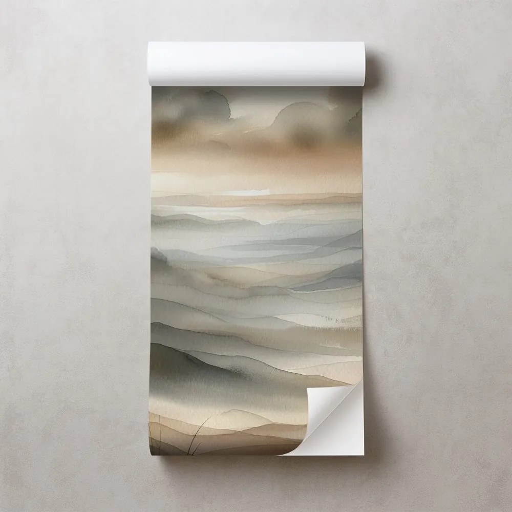 Самозалепващ тапет – Акварелен пейзаж в мъгла