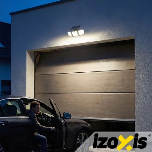 Соларна LED лампа със сензор за движение и здрач Izoxis — 167 LED, 500lm, IP65 водоустойчива