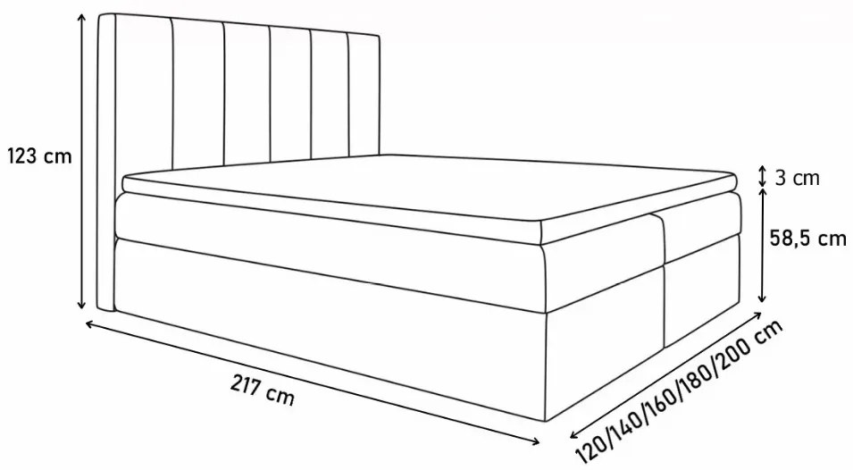 Тапицирано легло Diego-Leuko-120 x 200