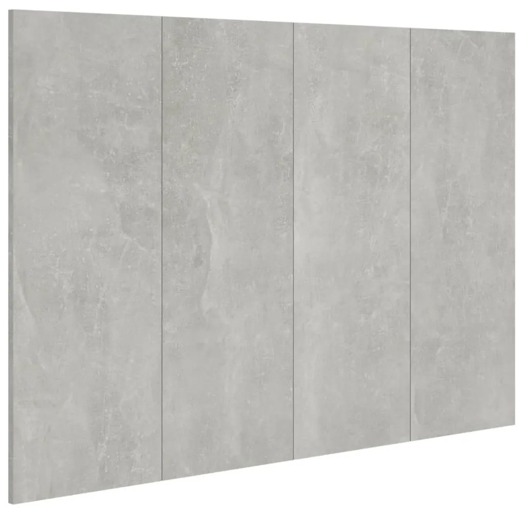 811029 vidaXL Табла за легло, бетонно сива, 120x1,5x80 см, инженерно дърво