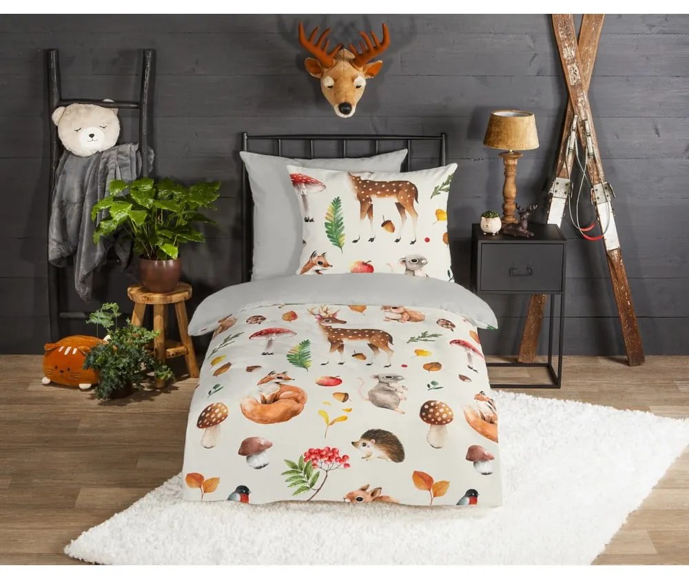 Детско спално бельо от фланела за единично легло 140x200 cm - Good Morning