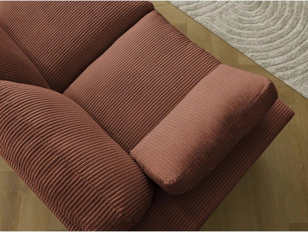 Оранжев ъглов диван от рипсено кадифе Belair – Bobochic Paris