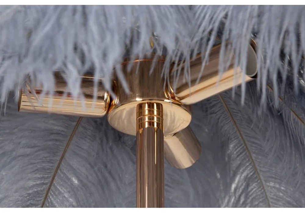 Сиво-златиста подова лампа (височина 160 cm) Palm – Mauro Ferretti