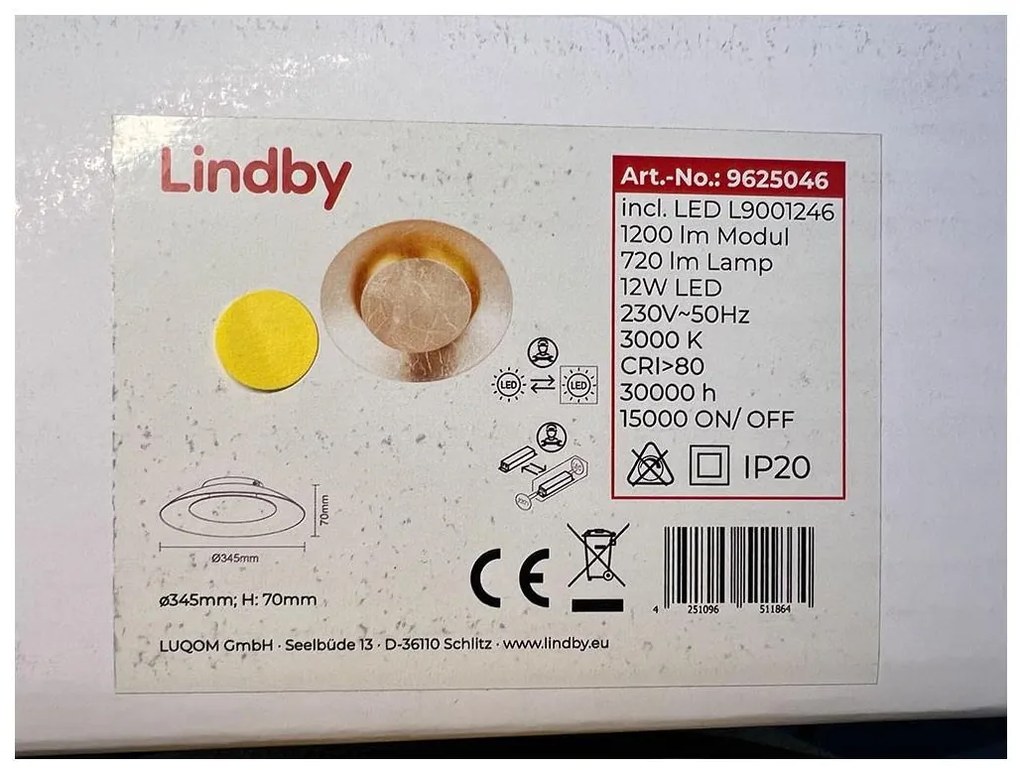 Lindby - LED Плафон KETI LED/12W/230V