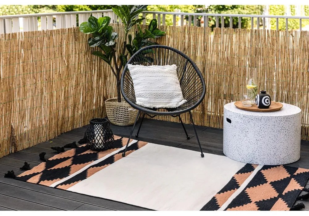 Двустранен килим за открито, изработен от рециклирана пластмаса, 120 x 180 cm Agate - Green Decore