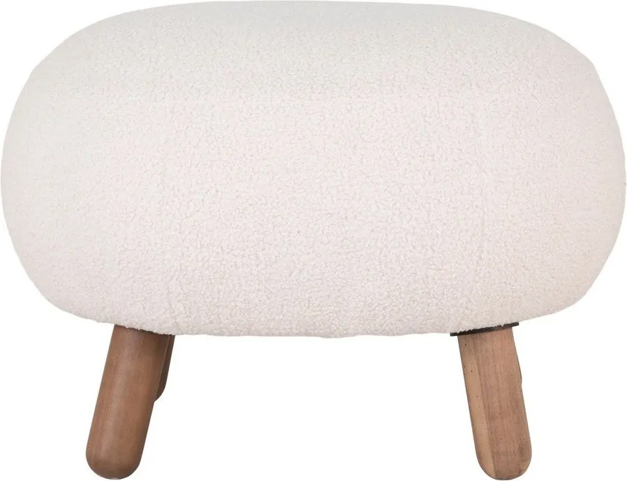 Кремав фотьойл с табуретка Savona – House Nordic