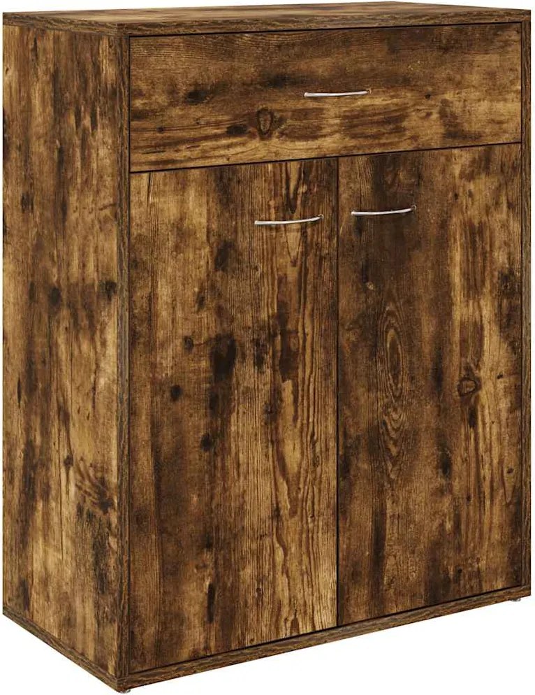 815375 vidaXL Сайдборд, опушен дъб, 60x30x75 см, инженерно дърво