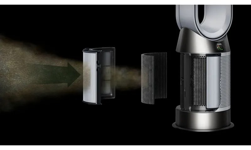 Пречиствател на въздух 3в1 Dyson Purifier Hot+Cool HP10 Gen1, Охладител, Отоплител, До 30 м3, 40W, HEPA, Осцилация, 10 скорости, Таймер, Бял