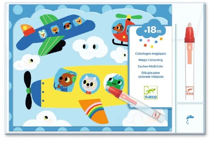 Магическа книга за оцветяване на вода Животни - Djeco