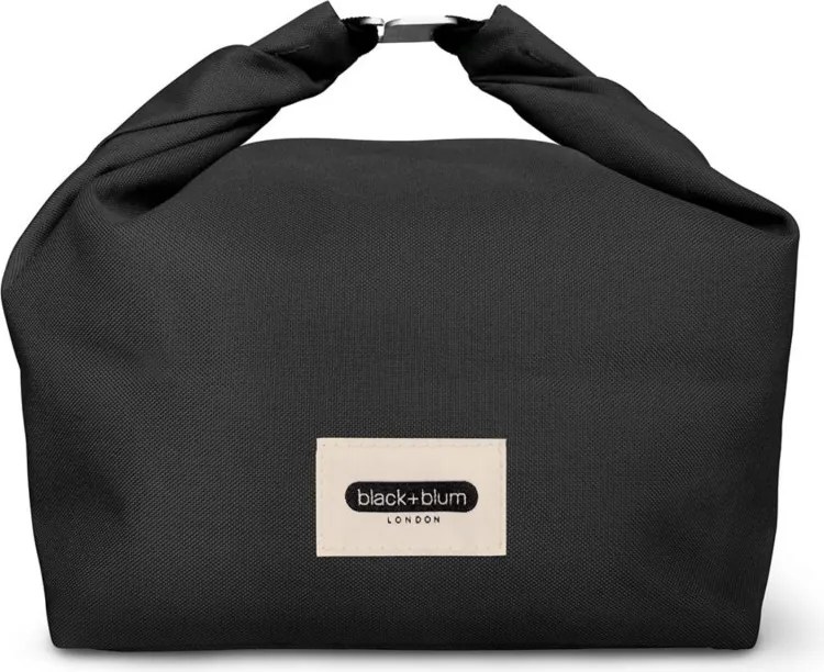 Изолирана чанта за обяд Black+Blum LBB018, 6.7 л, 33.5х15.5х31 см, Водоотблъскваща, Навиваща се, Каишка за носене, Без BPA, Черен