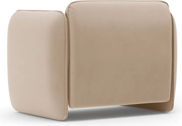 Кафяво кадифено кресло Georgia – Micadoni