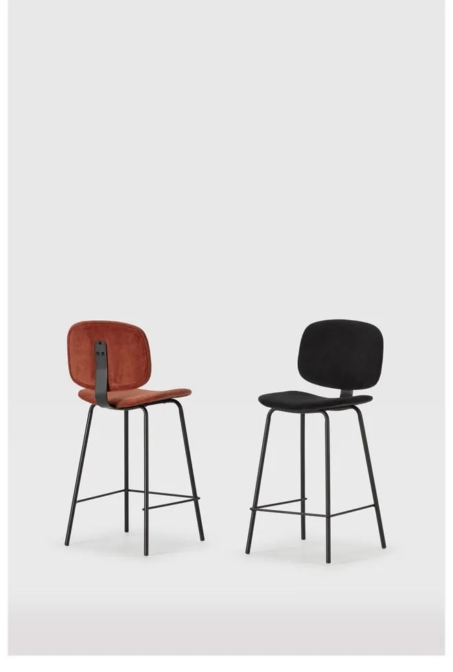 Бар столове в цвят бордо в комплект от 2 броя (височина на седалката 64 cm) Arus - Marckeric