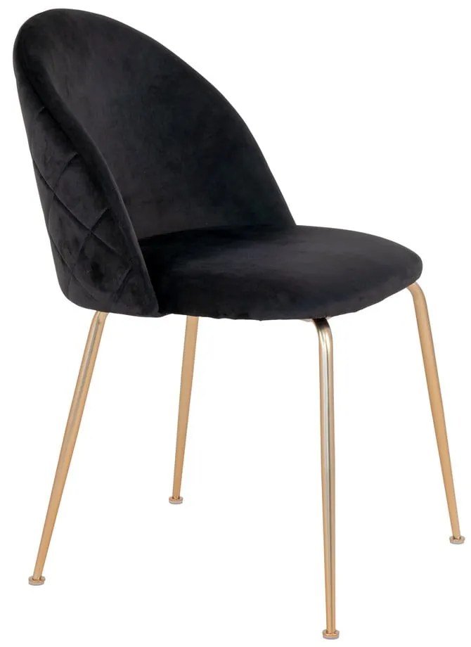 Черни кадифени трапезни столове в комплект от 2 броя Geneve - House Nordic