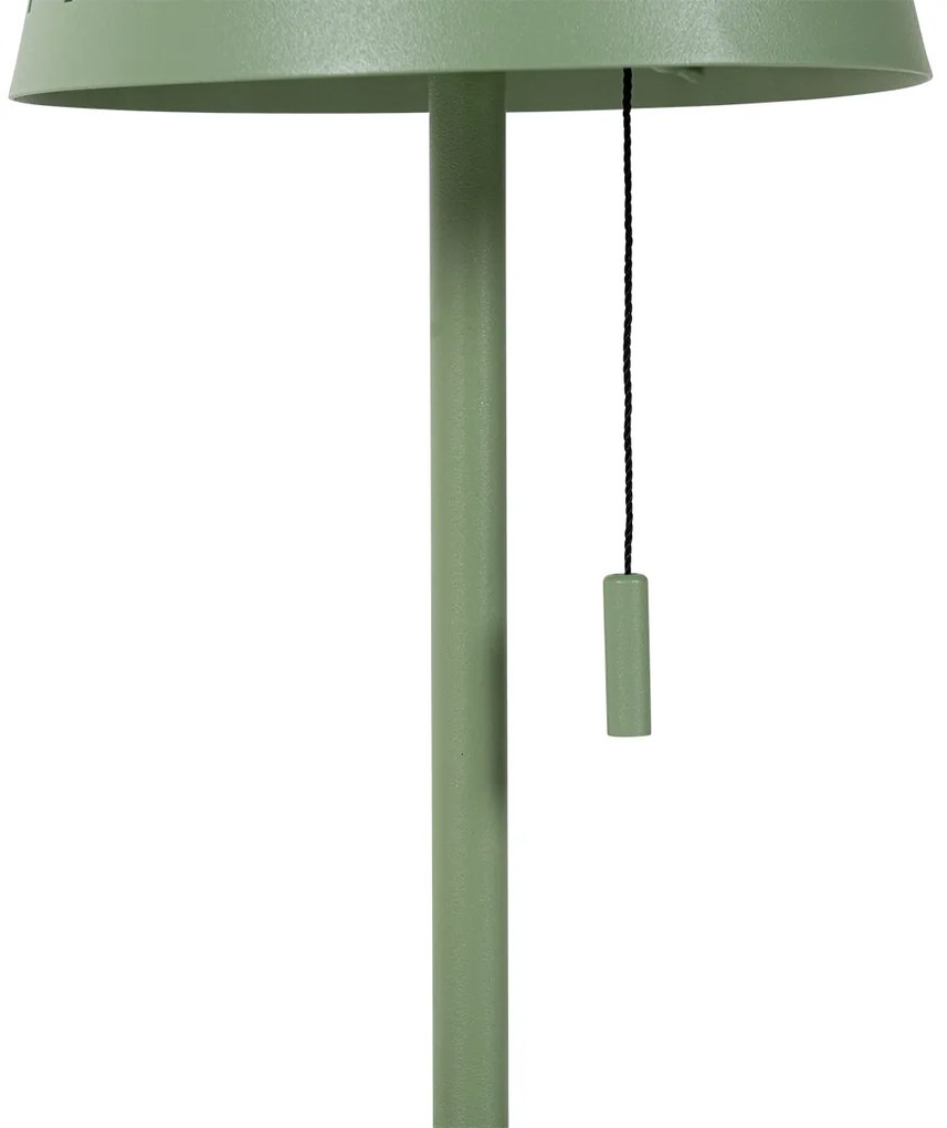 Комплект от 2 настолни лампи зелени с LED 3-степенна димираща презареждаща се и слънчева - Ferre