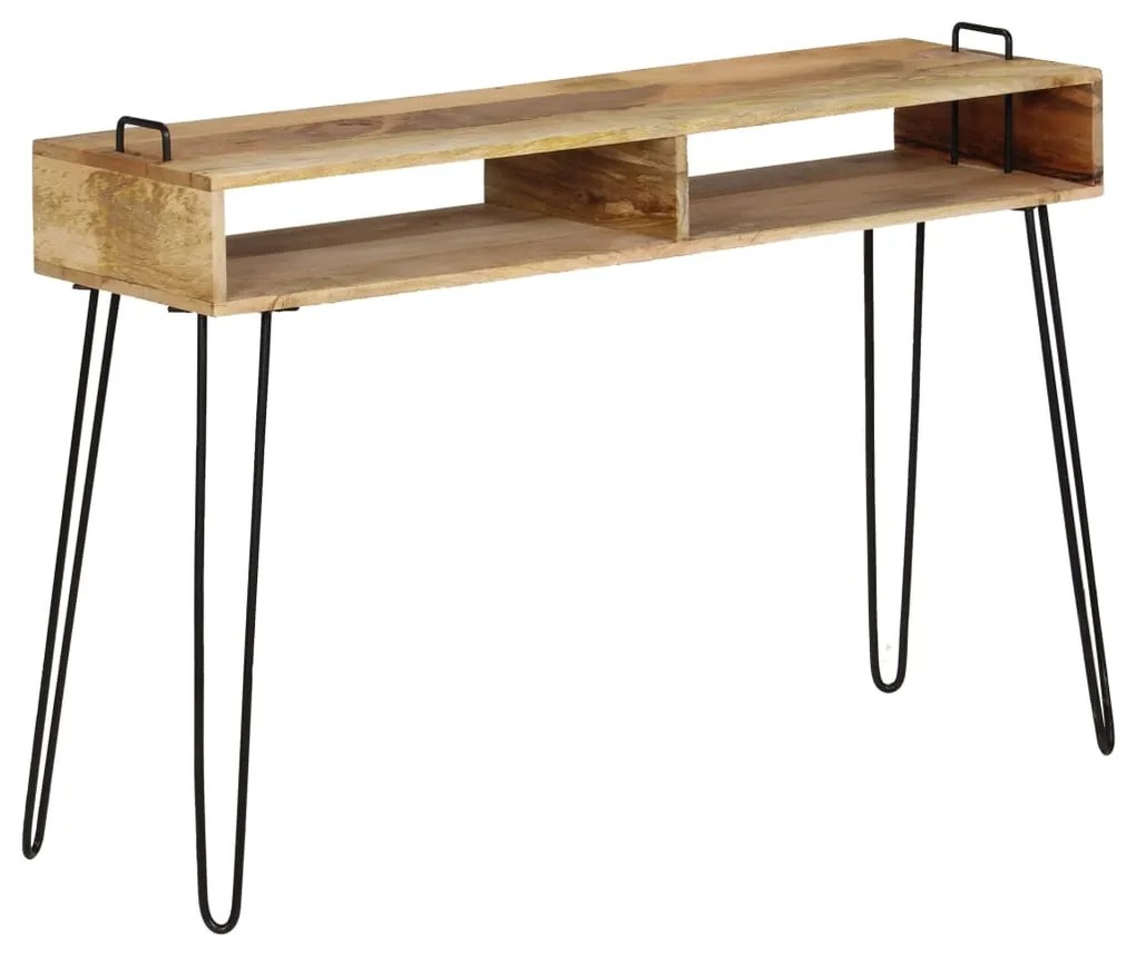 246022 vidaXL Конзолна маса, мангово дърво масив, 115x35x76 cм