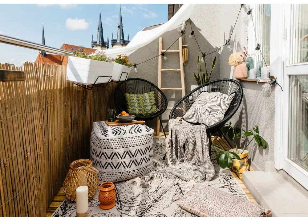 Черен градински стол метален/пластмасов Avocado Comfort – Bonami Selection