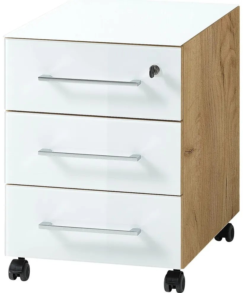 Дъбов шкаф в бял\естествен цвят 40x55 cm Monteria - Germania