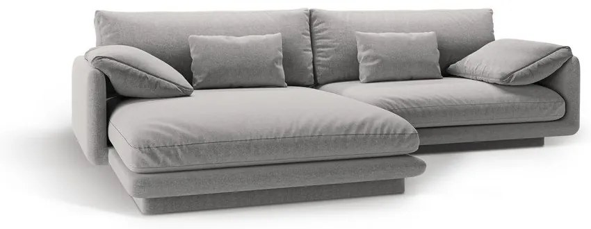 Светлосив ъглов диван (ляв ъгъл) Torino – Micadoni Home