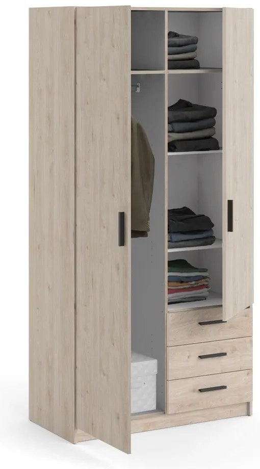 Гардероб от декор от дъб естествен 99x200 cm Sprint – Tvilum