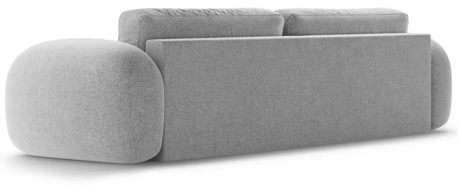 Светлосив шенилов сгъваем/с място за съхранение диван 262 cm Tonale – Cosmopolitan Design