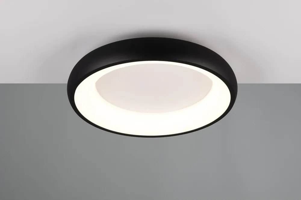 Черно LED затъмняващо се осветително тяло за таван Cardona – Trio