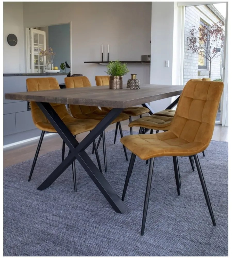 Жълти тапицирани трапезни столове в комплект 2 бр. Middelfart – House Nordic