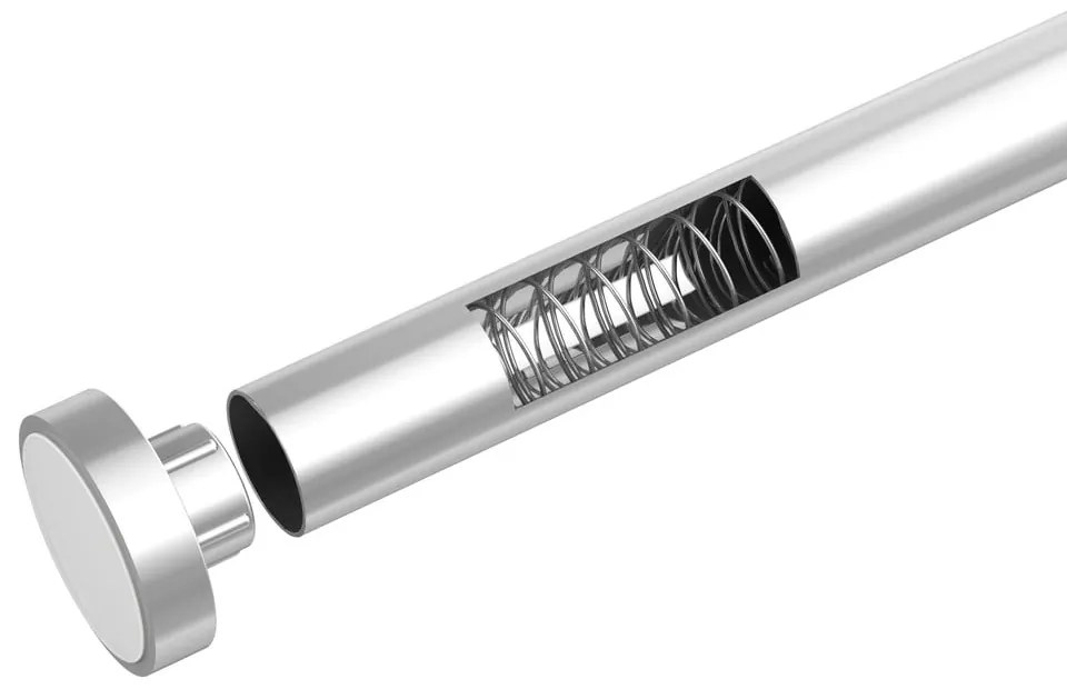 Телескопичен прът за баня в сребристо, дължина 70-115 см Luz - Wenko