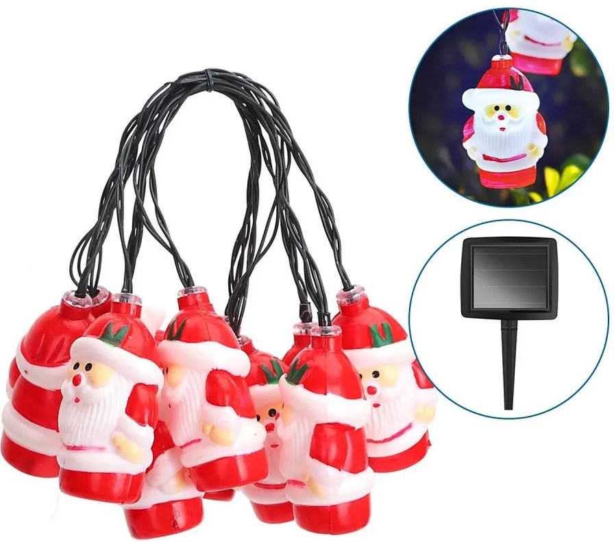 Aigostar - соларна LED гирлянда 10xLED/3,8 m IP44 студено бяла