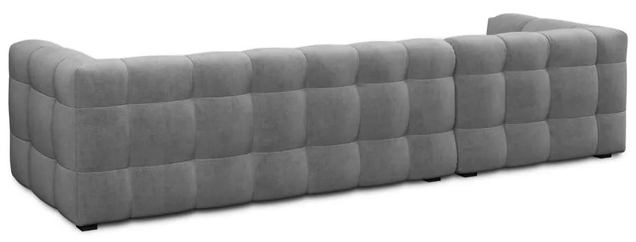 Ъглов диван от сиво кадифе , ляв ъгъл Vesta - Windsor &amp; Co Sofas
