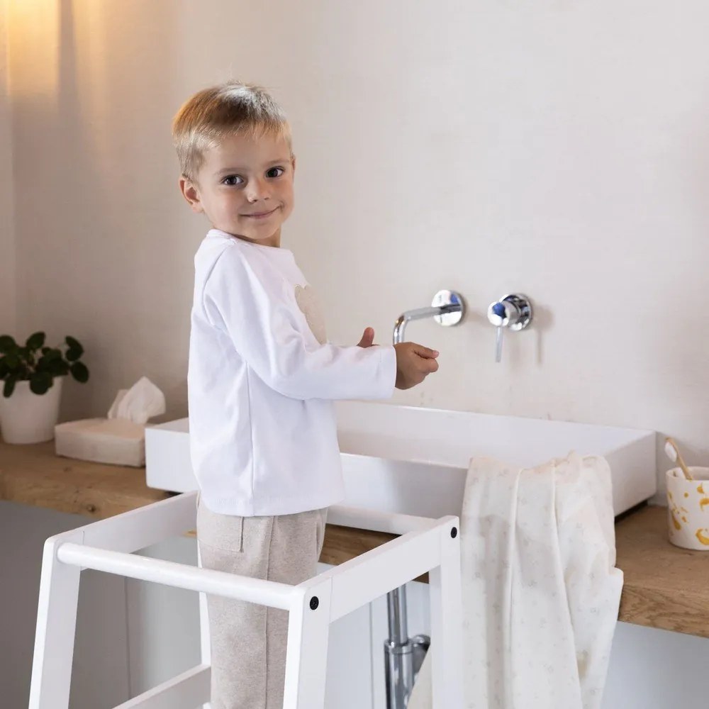 Бяла учебна кула от масивен бук Forrest – Vipack